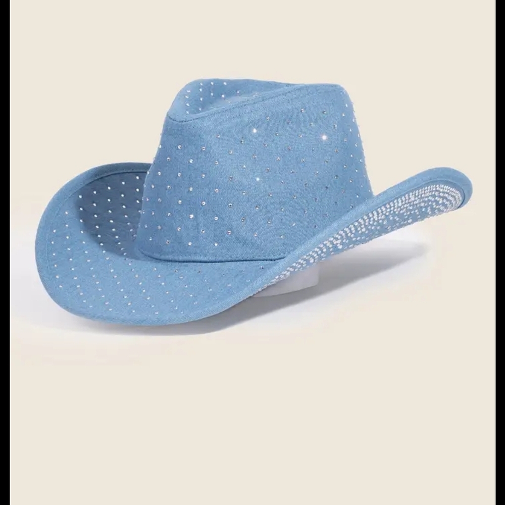 Blue Rhinestone Cowboy Hat